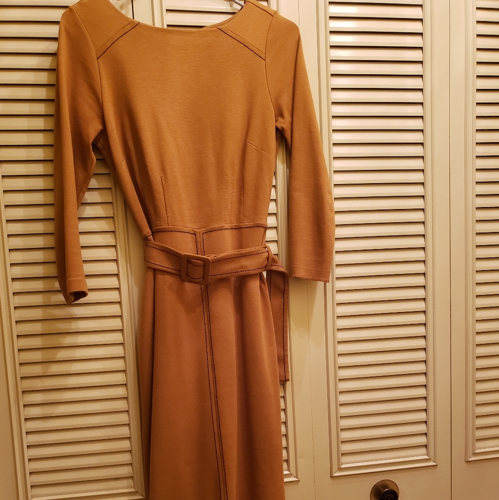 Mustard Yellow Boden Pencil Dress 4R